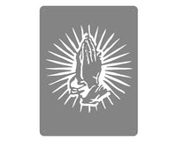 Praying Hands Mounted Wall Art Stainless Steel Brush Finish