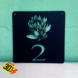 Protea Flower House Number Sign Wall Art