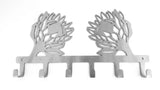 Protea Flower Key Hook Stainless Steel Brush Finish Hooks