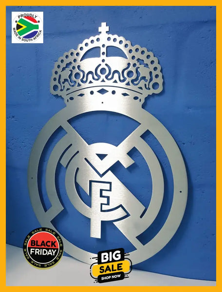 Real Madrid Football Club Crest Mounted Wall Art Design