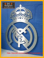 Real Madrid Football Club Crest Mounted Wall Art Design