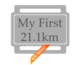 Ribbon Labels For First Achievement Running Medals 21.1Km - Half Marathon