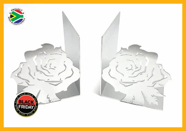 Rose Flower Book Ends Home Décor