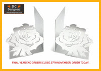 Rose Flower Book Ends Home Décor