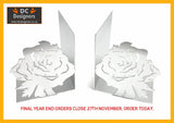 Rose Flower Book Ends Home Décor