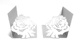 Rose Flower Book Ends Home Décor