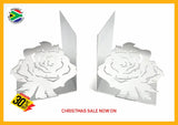 Rose Flower Book Ends Home Décor