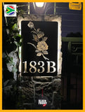 Rose Street House Number Sign Wall Art