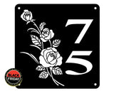 Rose Street House Number Sign Wall Art