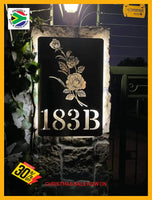 Rose Street House Number Sign Wall Art