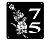 Rose Street House Number Sign Wall Art