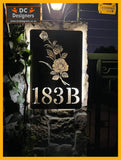 Rose Street House Number Sign Wall Art