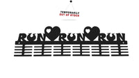 Run Heart 48 Tier Medal Hanger Black Sports Medal Hangers