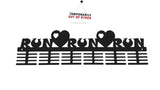 Run Heart 48 Tier Medal Hanger Black Sports Medal Hangers