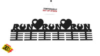 Run Heart 48 Tier Medal Hanger Black Sports Medal Hangers