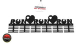 Run Heart 48 Tier Medal Hanger Black Sports Medal Hangers