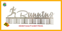 Running Man 48 Tier Medal Hanger Stainless Steel Brush Finish Sports Medal Hangers