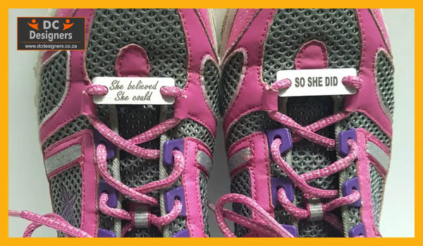 She Believed She Could Shoelace Tag Set Shoe Lace Tags