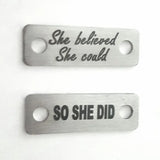 She Believed She Could Shoelace Tag Set Shoe Lace Tags