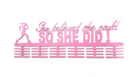 She Believed She Could So Did Running 48 Tier Medal Hanger Pink Sports Medal Hangers