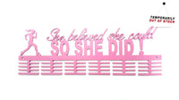 She Believed She Could So Did Running 48 Tier Medal Hanger Pink Sports Medal Hangers