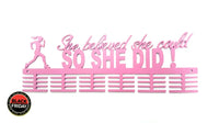 She Believed She Could So Did Running 48 Tier Medal Hanger Pink Sports Medal Hangers