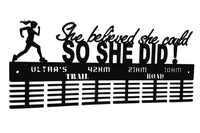 She Believed She Could Ultra’s Trail 60 Tier Medal Hanger Black Sports Medal Hangers