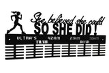 She Believed She Could Ultra’s Trail 60 Tier Medal Hanger Black Sports Medal Hangers