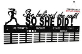 She Believed She Could Ultra’s Trail 60 Tier Medal Hanger Black Sports Medal Hangers