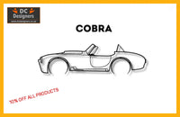 Shelby Cobra Detailed Silhouette Metal Wall Art