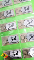 Springboks Single Sided Laser Engraved Key Ring-Bag Tag Key Rings