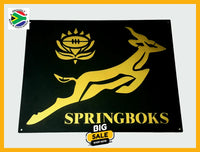 Springboks Rugby Mounted Wall Art Design Black & Gold