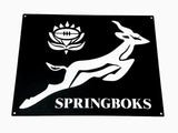 Springboks Rugby Mounted Wall Art Design Black & Gold