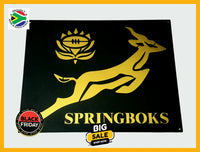 Springboks Rugby Mounted Wall Art Design Black & Gold