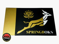 Springboks Rugby Mounted Wall Art Design Black & Gold