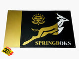 Springboks Rugby Mounted Wall Art Design Black & Gold