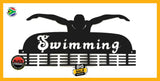 Swimming 48 Tier Medal Hanger Black Sports Medal Hangers