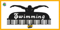 Swimming 48 Tier Medal Hanger Black Sports Medal Hangers