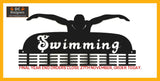 Swimming 48 Tier Medal Hanger Black Sports Medal Hangers