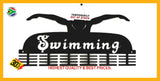 Swimming 48 Tier Medal Hanger Black Sports Medal Hangers