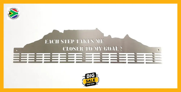 Table Mountain 3 Options Of Motivational Sayings 72 Tier Medal Hanger Each Step Takes Me Closer To