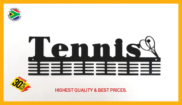 Tennis 48 Tier Medal Hanger Black Sports Medal Hangers