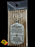 To My Daughter Single Sided Laser Engraved Key Ring-Bag Tag Rings