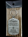 To My Daughter Single Sided Laser Engraved Key Ring-Bag Tag Rings