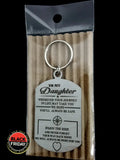 To My Daughter Single Sided Laser Engraved Key Ring-Bag Tag Rings