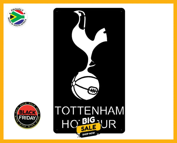 Tottenham Hotspur Football Club Mounted Wall Art Design 70Cm X 40Cm Medium / Black