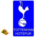 Tottenham Hotspur Football Club Mounted Wall Art Design 70Cm X 40Cm Medium / Blue