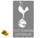 Tottenham Hotspur Football Club Mounted Wall Art Design 70Cm X 40Cm Medium / Stainless Steel Brush