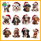 Trendspire Christmas Dog Stickers 24-Pack