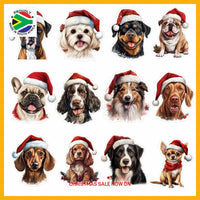 Trendspire Christmas Dog Stickers 24-Pack